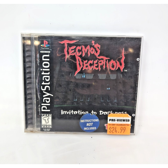 Tecmos Deception: Invitation to Darkness PlayStation 1 Tested works READ - Picture 1 of 4